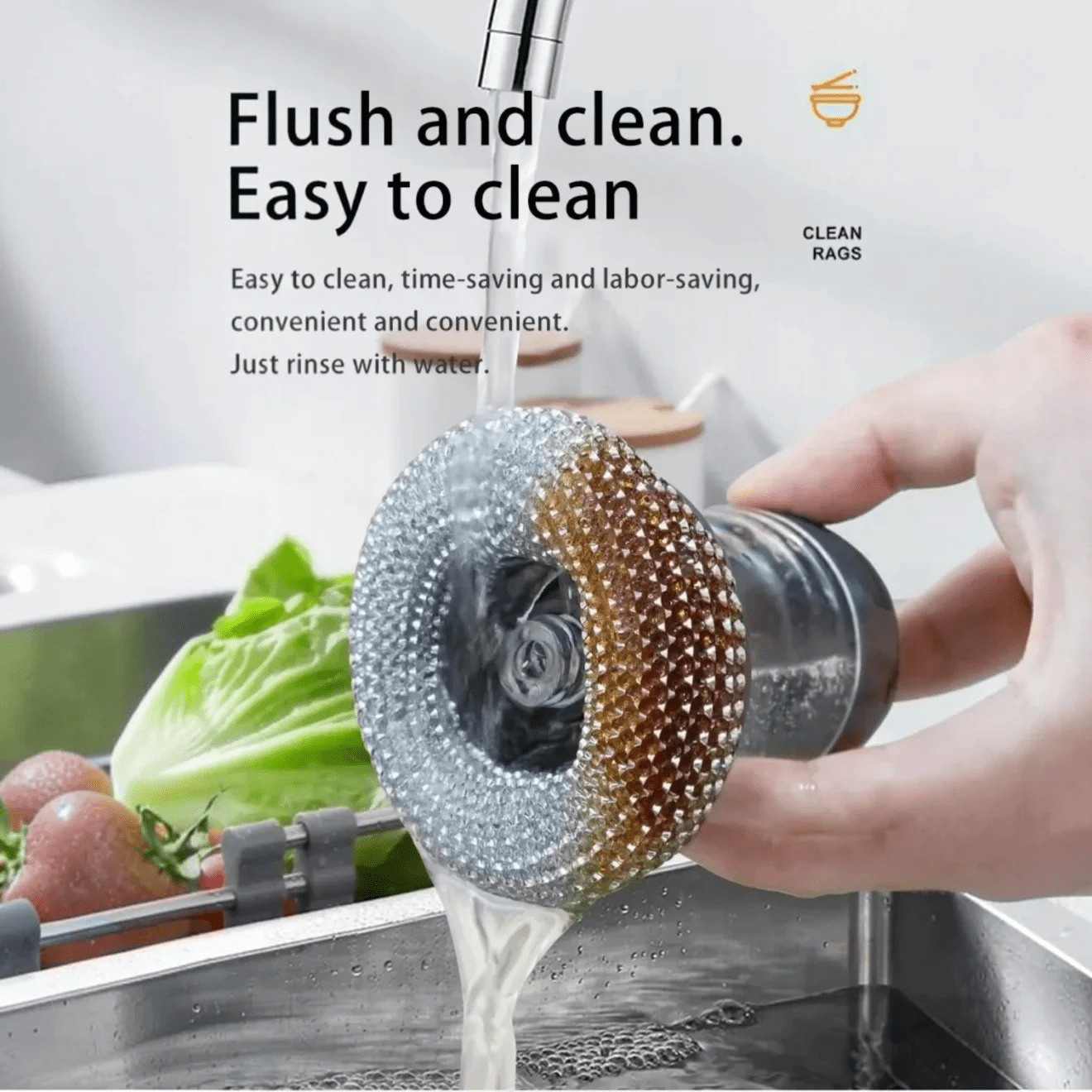 3-in-1 Faucet Filter, Window Cleaning Brush & Steel Wire Scrubber - Digital Traders