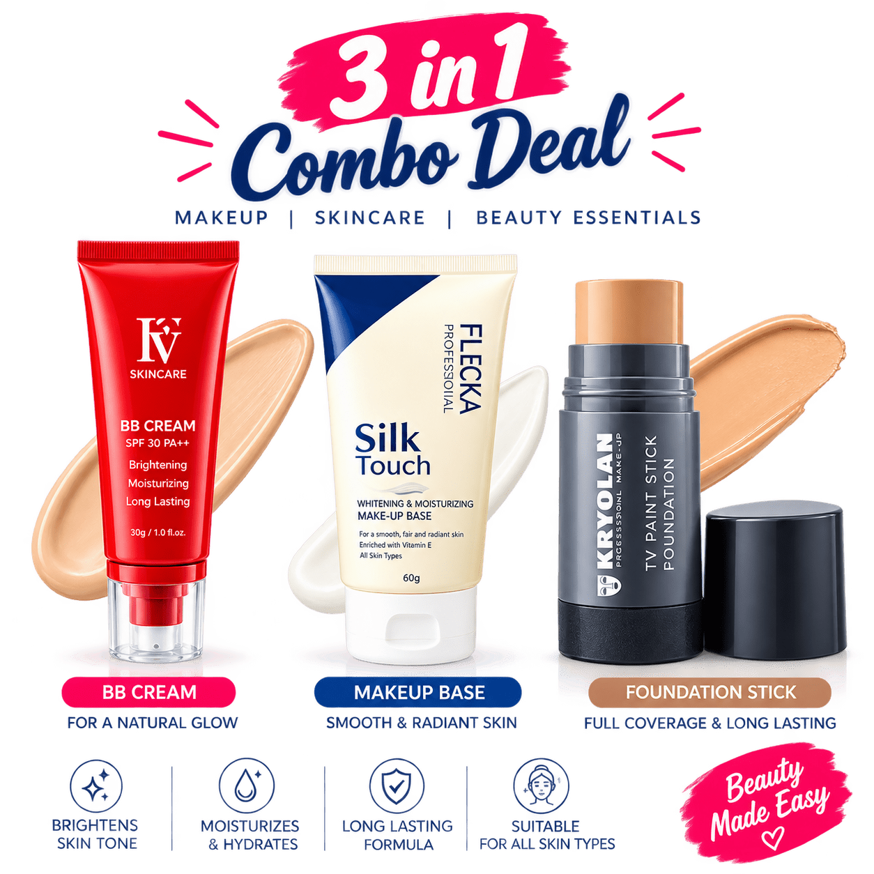 3-in-1 Makeup & Skincare Beauty Tool - Digital Traders