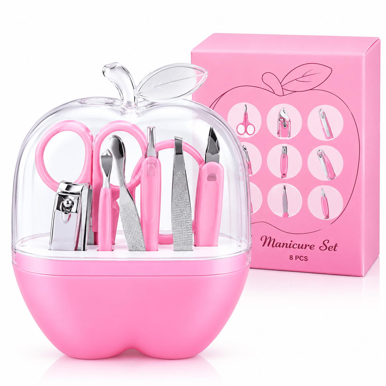 8-Piece Manicure & Pedicure Set Portable Nail Care - Digital Traders