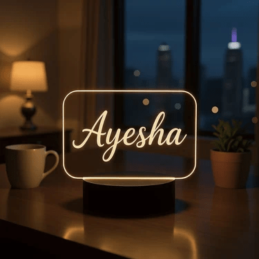 Customized Name 3D LED Lamp – Personalized Acrylic Photo & Name Night Light - Digital Traders