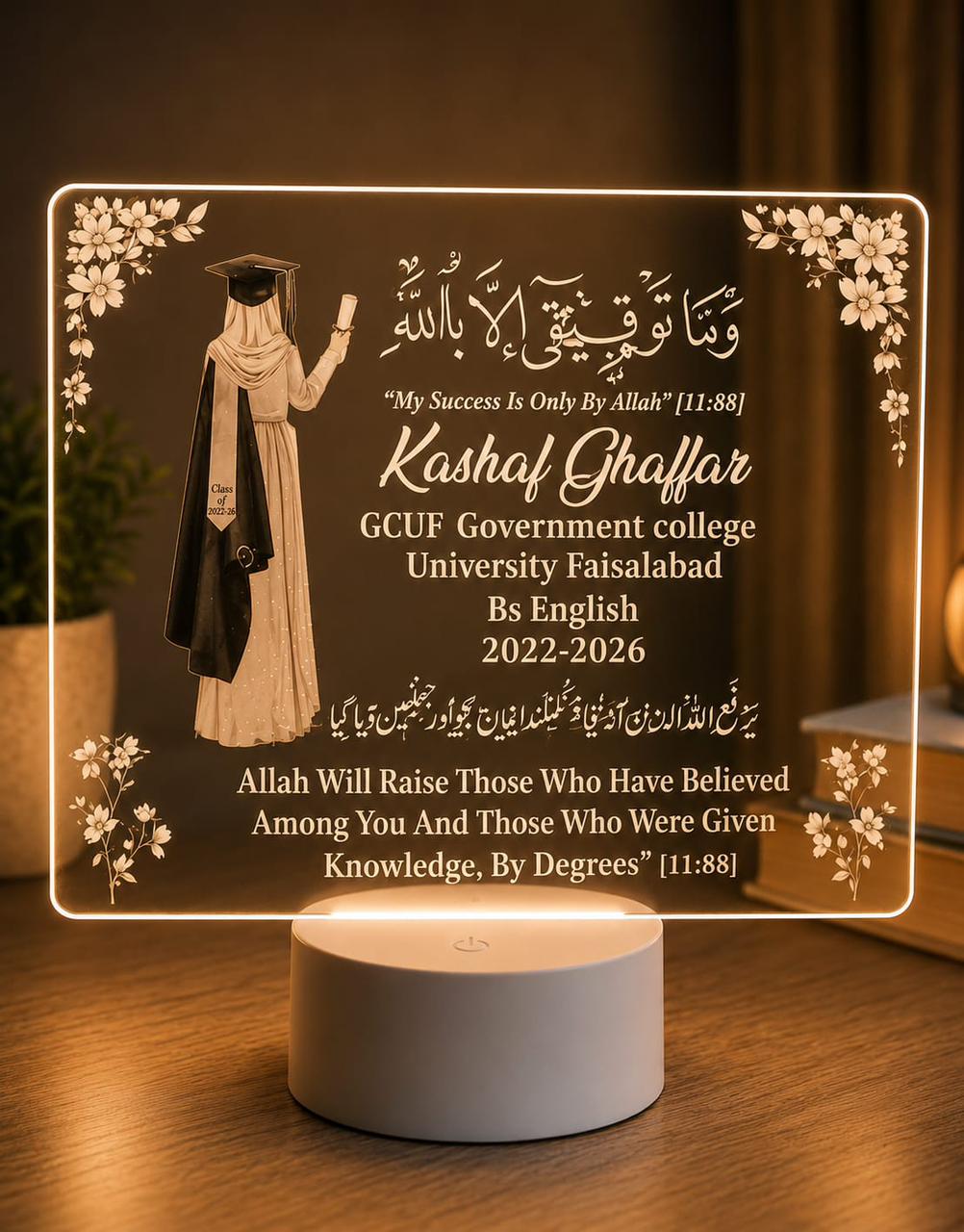 Customized Name 3D LED Lamp – Personalized Acrylic Photo & Name Night Light - Digital Traders