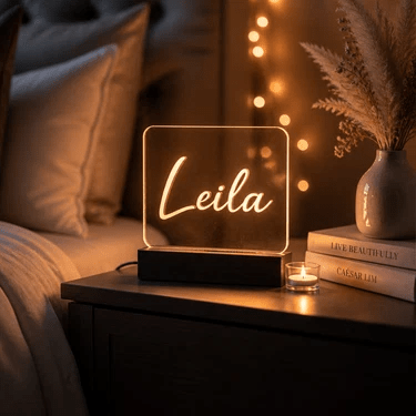 Customized Name 3D LED Lamp – Personalized Acrylic Photo & Name Night Light - Digital Traders