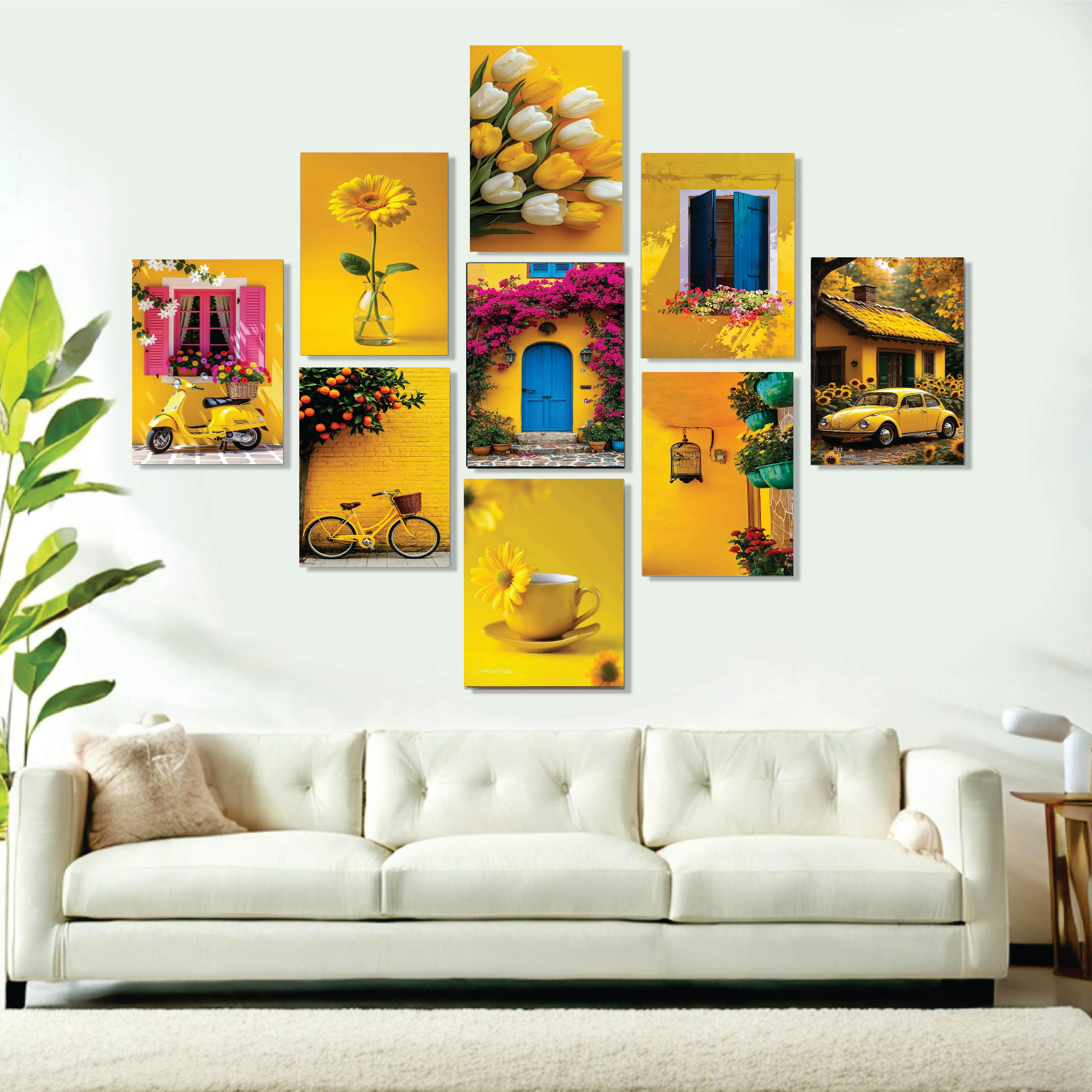 9-Piece Modern Wall Art Canvas Painting Set