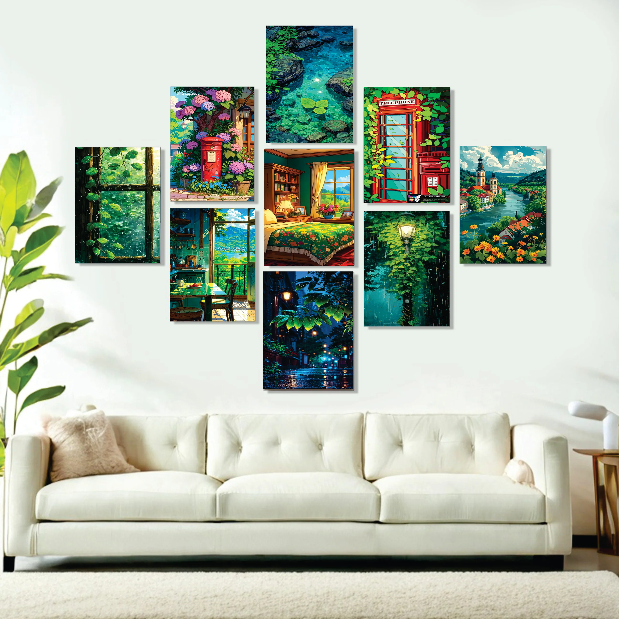 9-Piece Modern Wall Art Canvas Painting Set