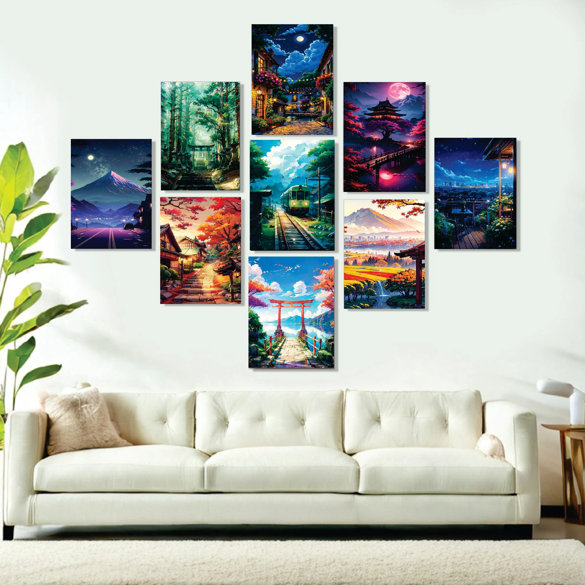 9-Piece Modern Wall Art Canvas Painting Set