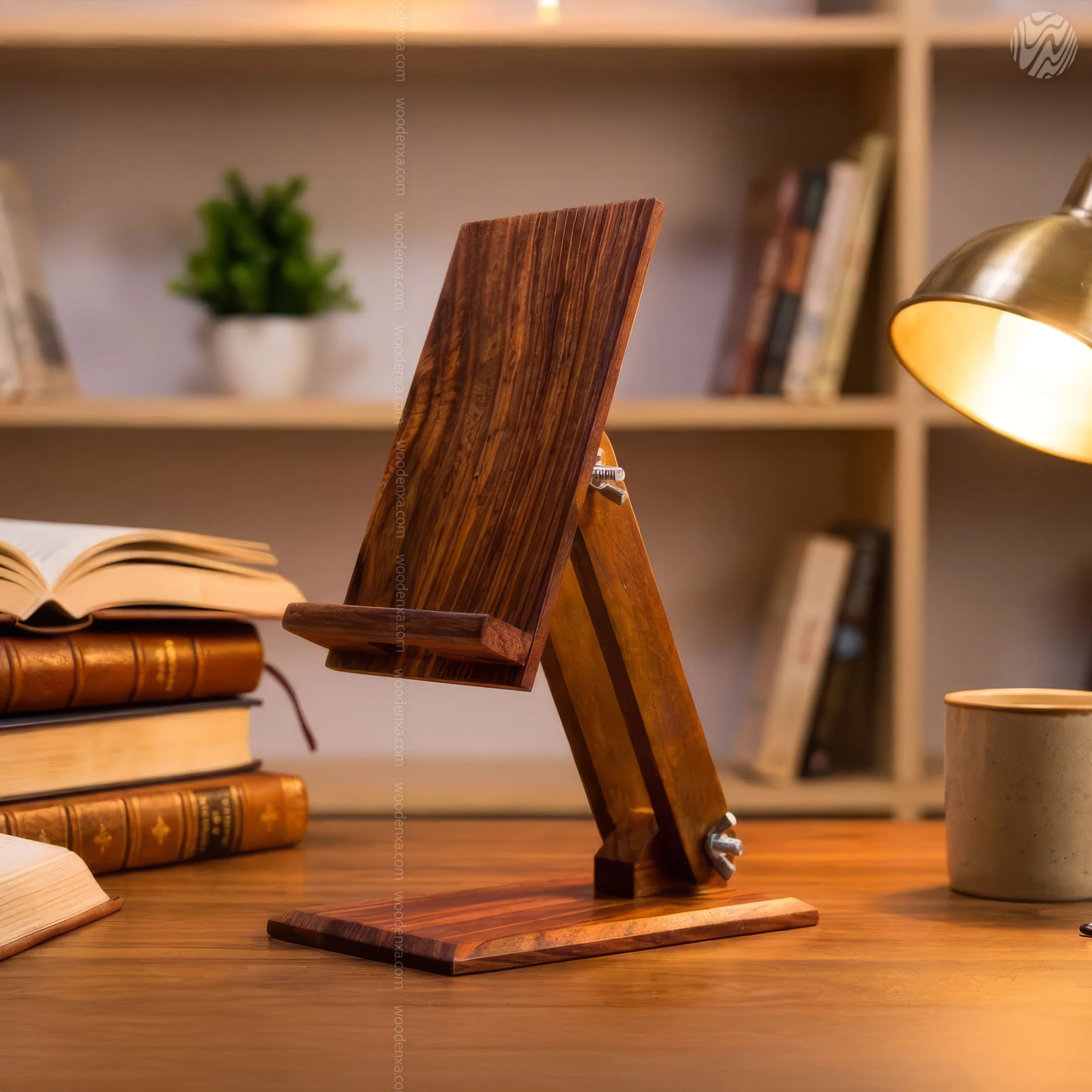 Hand Made Wooden Adjustable Mobile Stand