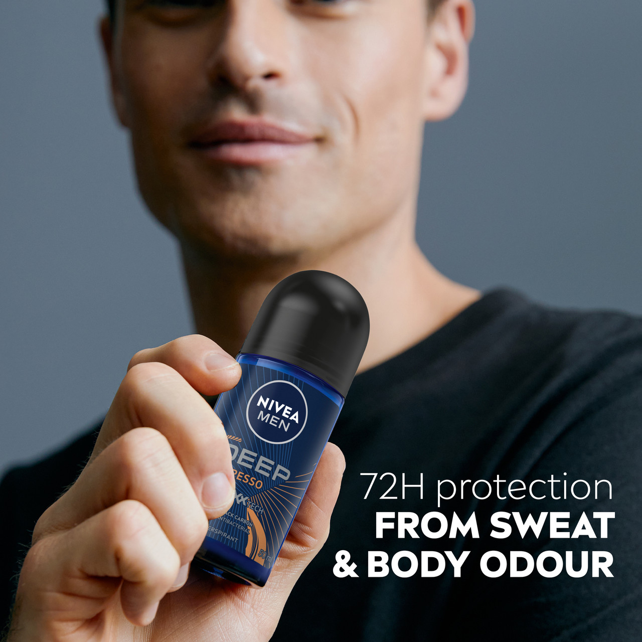 NIVEA MEN Deep Black Carbon Espresso Roll-On Deodorant 50ml |