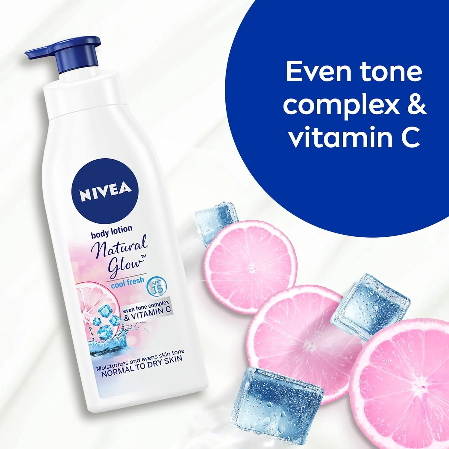 NIVEA Natural Glow Body Lotion with Vitamin C & UV Filter