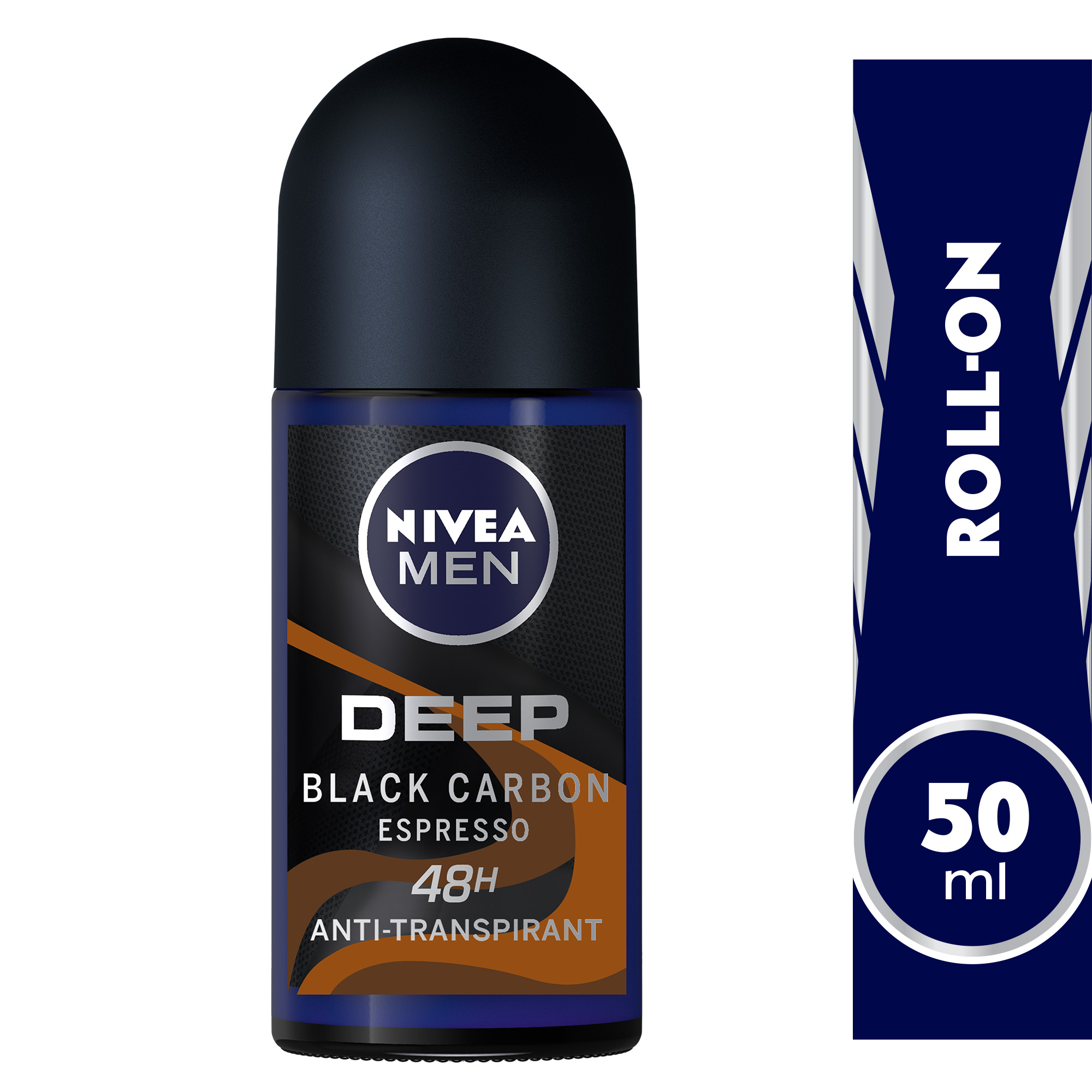 NIVEA MEN Deep Black Carbon Espresso Roll-On Deodorant 50ml |