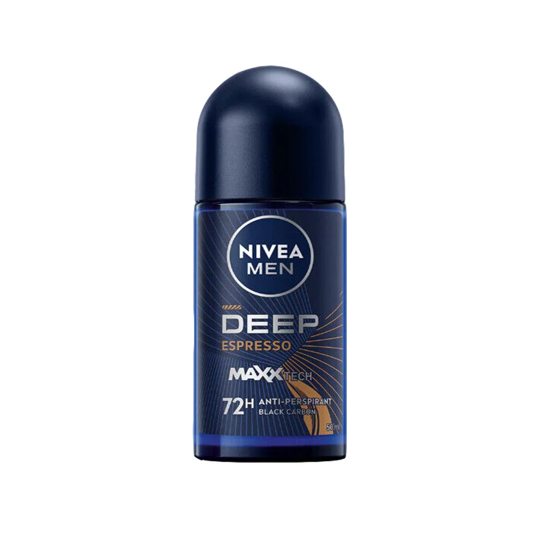 NIVEA MEN Deep Black Carbon Espresso Roll-On Deodorant 50ml |