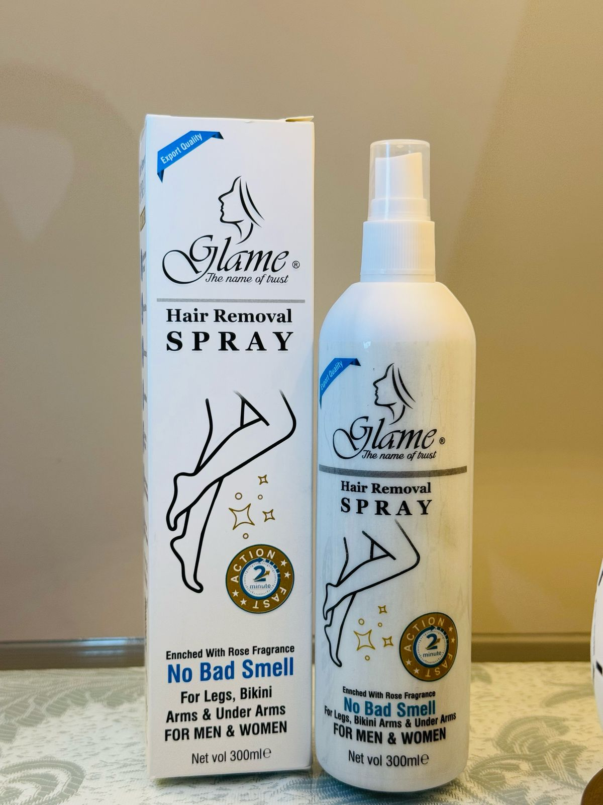 Premium 3-in-1 Skincare Combo -🍊 Orange Enzyme Exfoliating Gel 🌸 LadyLove Zafrani Cream 500g ✨ Glame Hair Removal Spray 140ml