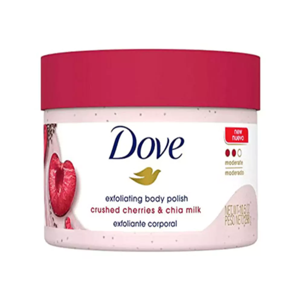 Dove Exfoliating Body Polish Crushed Cherries & Chia Milk Body Scrub 298g