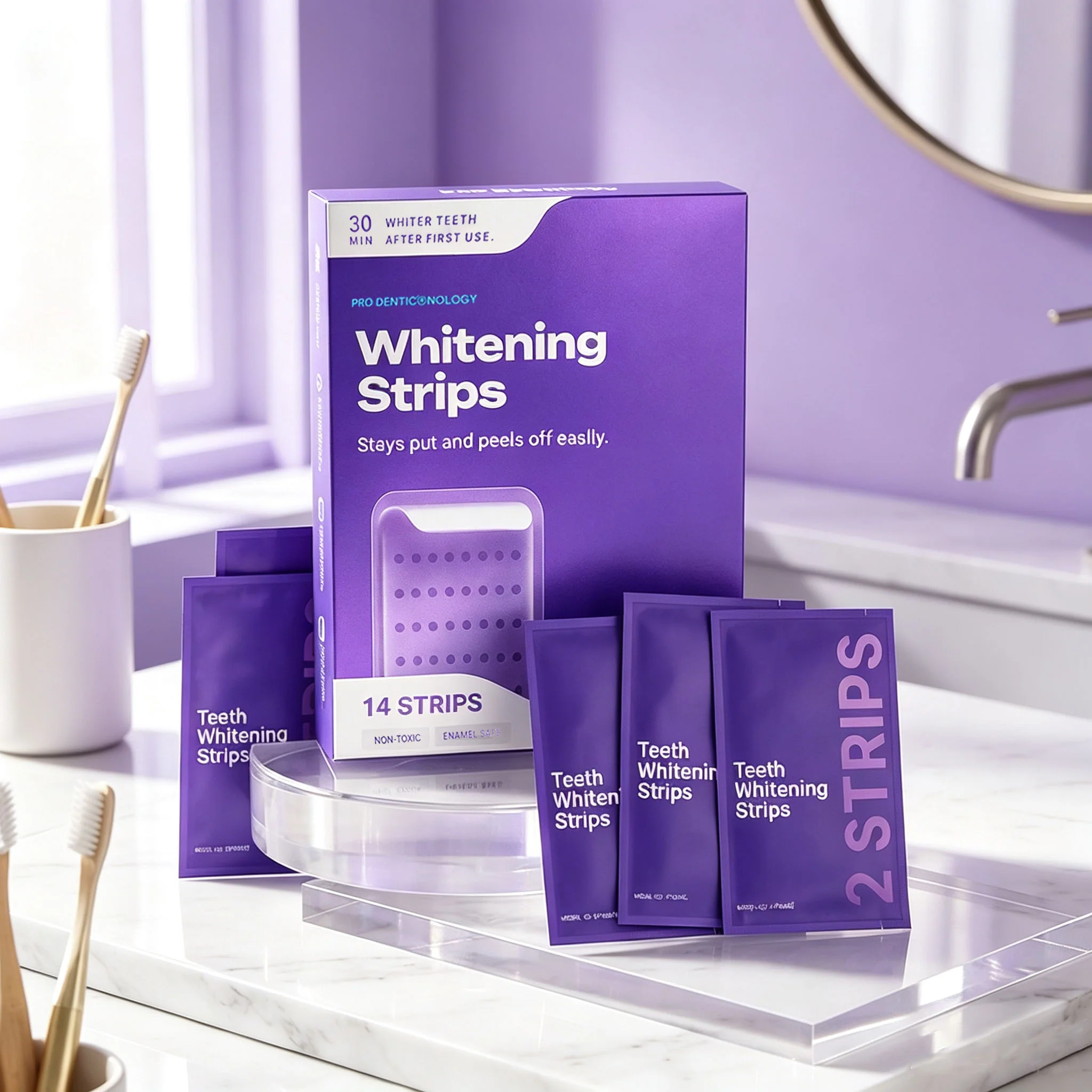 Purple Teeth Whitening Strips