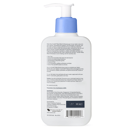 CeraVe Baby Wash & Shampoo 473ml | Tear-Free Gentle Baby Cleanser