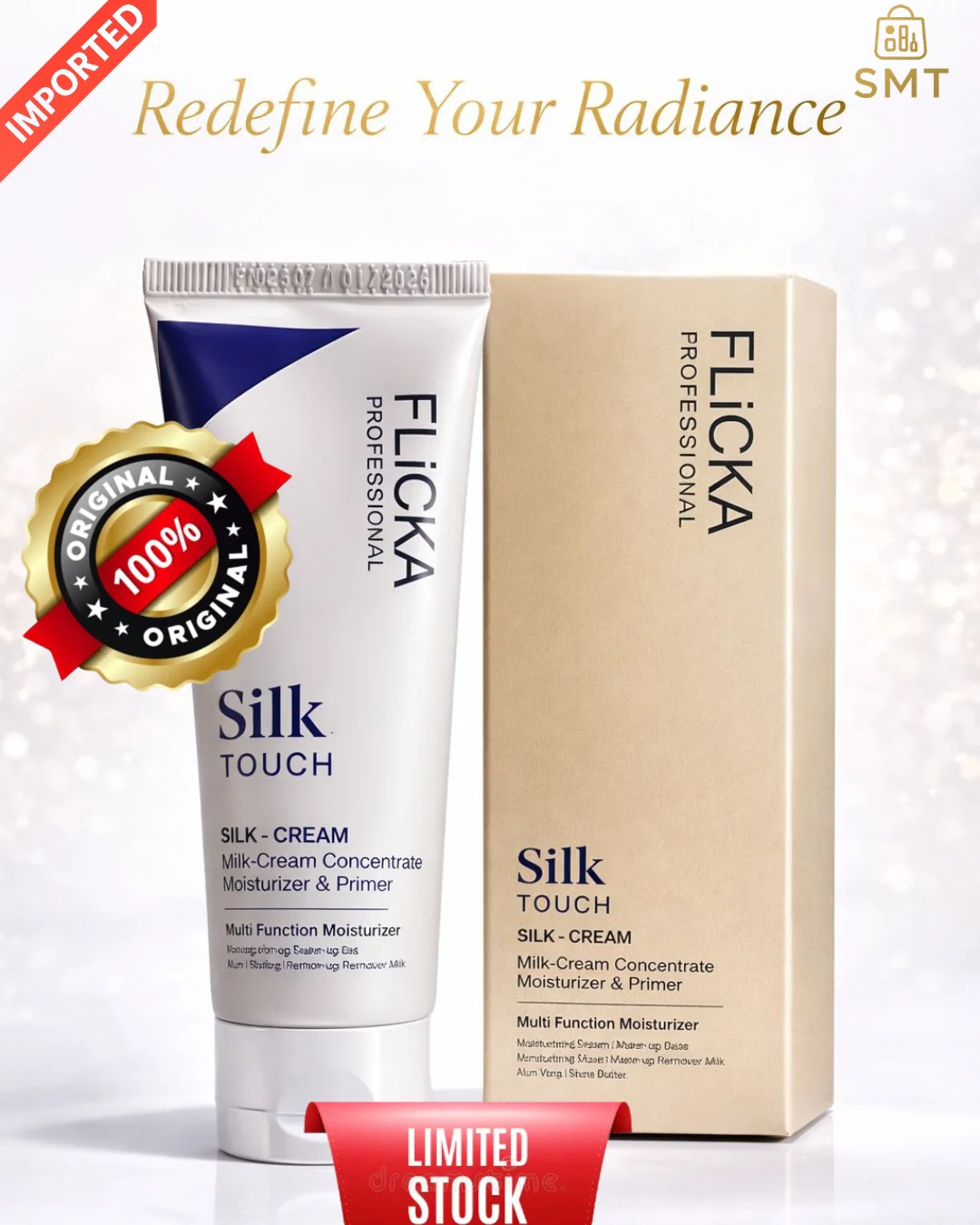 FLICKA Silk Touch Milk Cream – Moisturizer & Makeup Primer