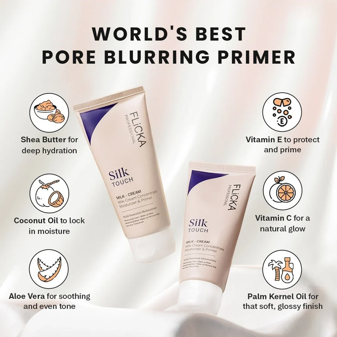 FLICKA Silk Touch Milk Cream – Moisturizer & Makeup Primer