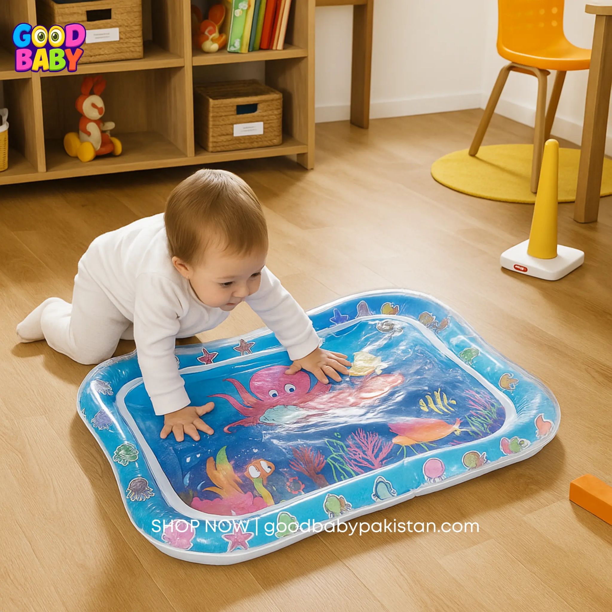 Inflatable Baby Water Play Mat – Leakproof Tummy Time Activity Mat for Kids - Digital Traders