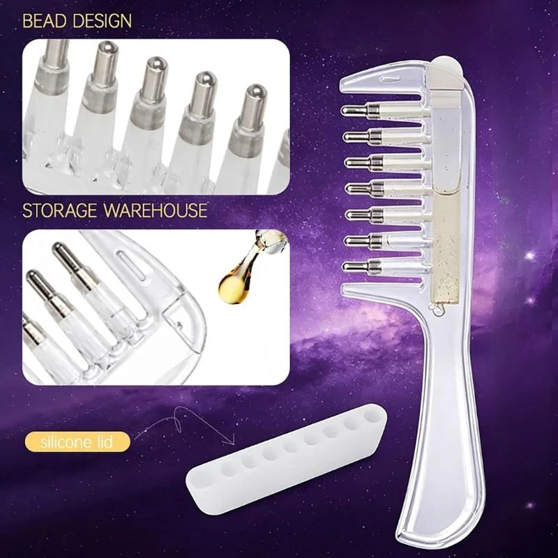 Transparent Hair Oil Applicator Comb | Refillable Scalp Massage Comb